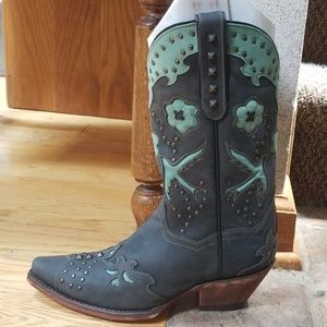 Dan Post Vintage Bluebird Cowboy Boots size 6.5